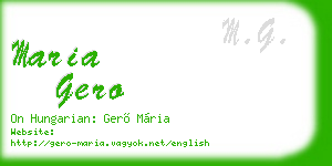 maria gero business card